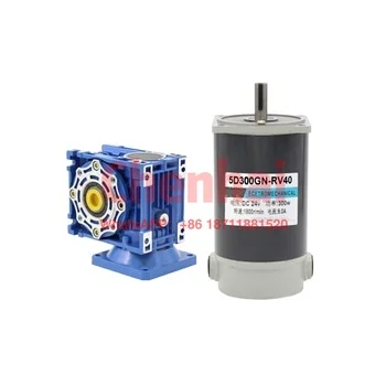 5D300GN-RV40 DC червячный редуктор 300 Вт Высокая мощность 12 в 24 В редуктор скорости турбинный двигатель Регулируемая скорость низкий уровень шума DIY