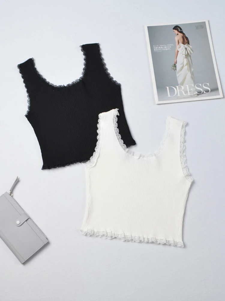 Лето 2024 женские топы на бретелях сексуальный укороченный топ шнуровке майка для