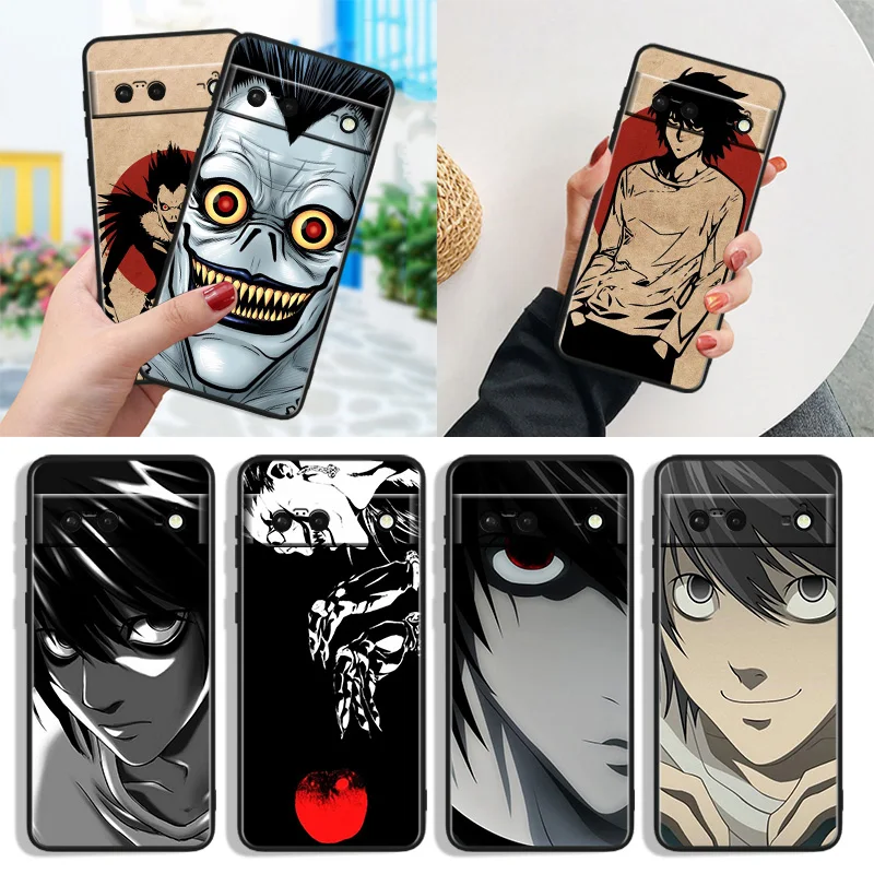 

Anime death note Shockproof Cover for Google Pixel 7 6a 6 Pro 5 4 4A XL 5G Black Phone Case Shell Soft Fundas Capa