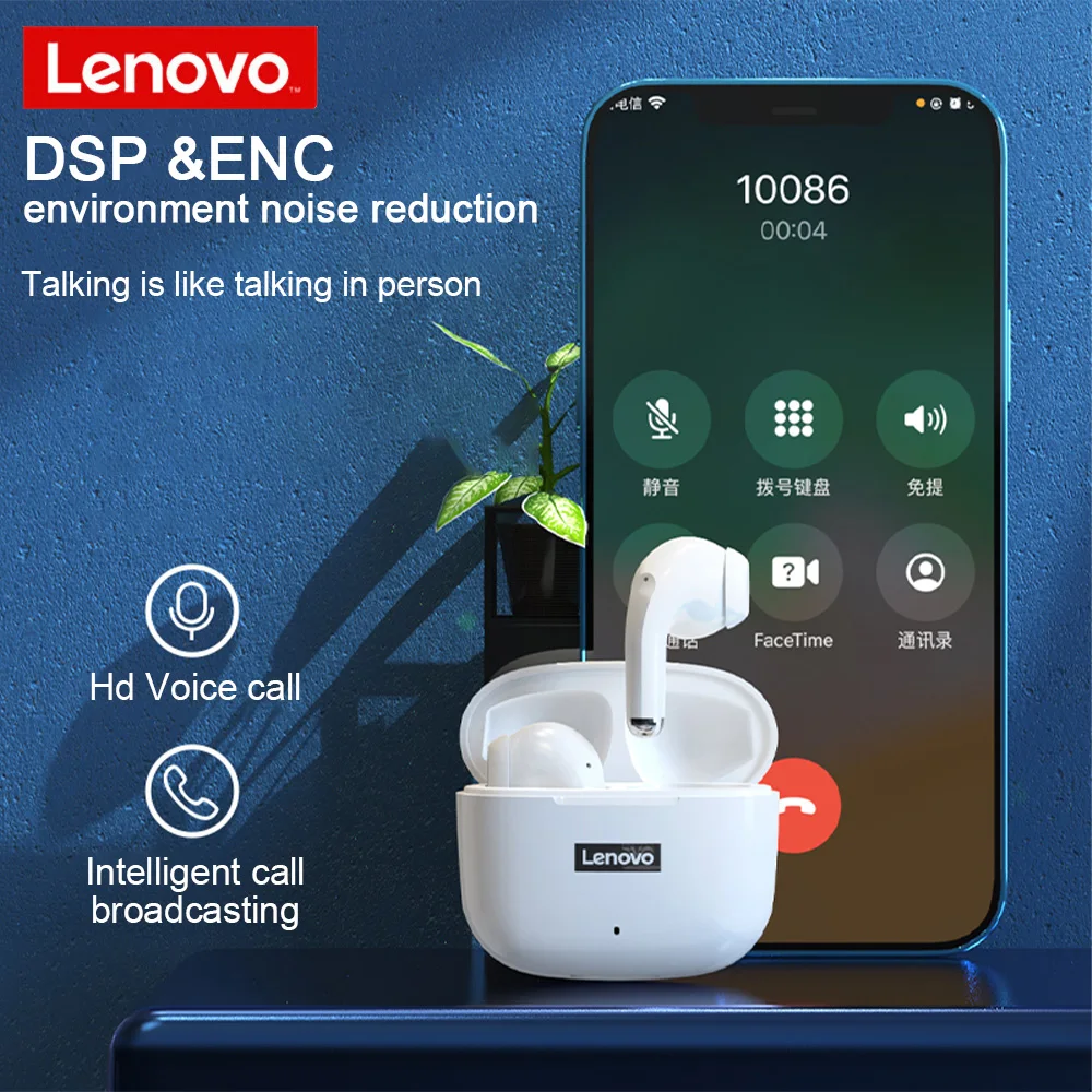 Original Lenovo LP40 Pro TWS Earphones Wireless Bluetooth 5.1 Sport Noise Reduction Headphones Touch Control 250mAH 2022 New