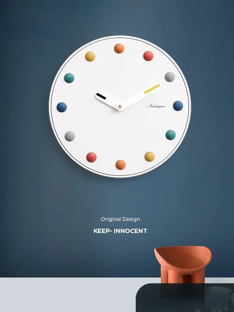 

Nordic light luxury wall clock living room creative fashion modern minimalist decorative background wall art decorative wall