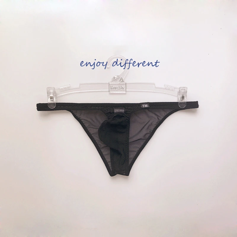 С низкой талией в сеточку прозрачное Мужское нижнее белье с выпуклым карманом