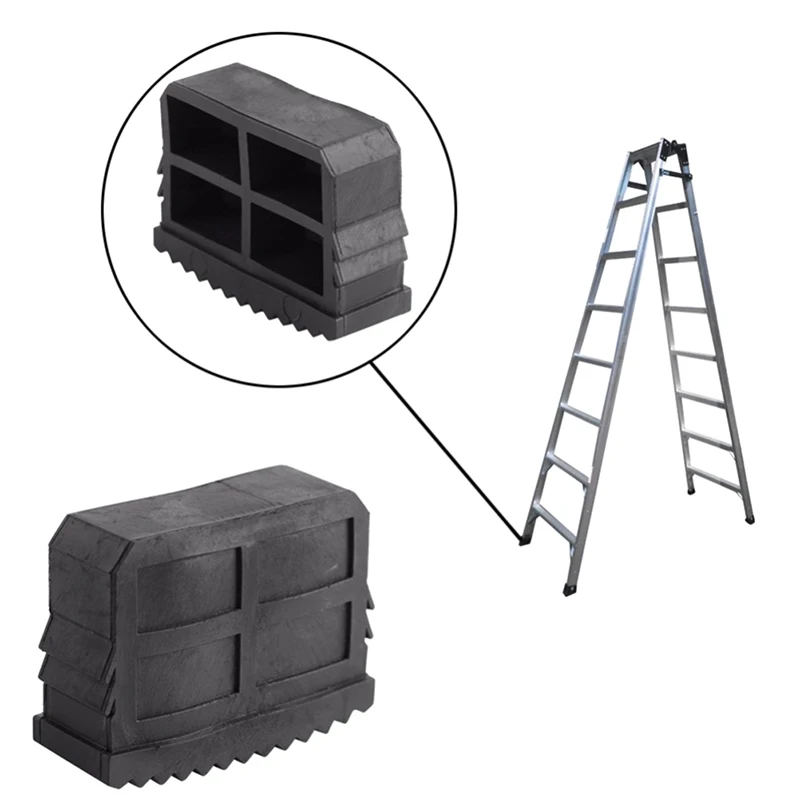 

1Pcs Black Rubber step ladder feet Anti-Slip Folding Step Ladder Feet Pad Ladder Foot Grip Cover Protector Replacement Tools