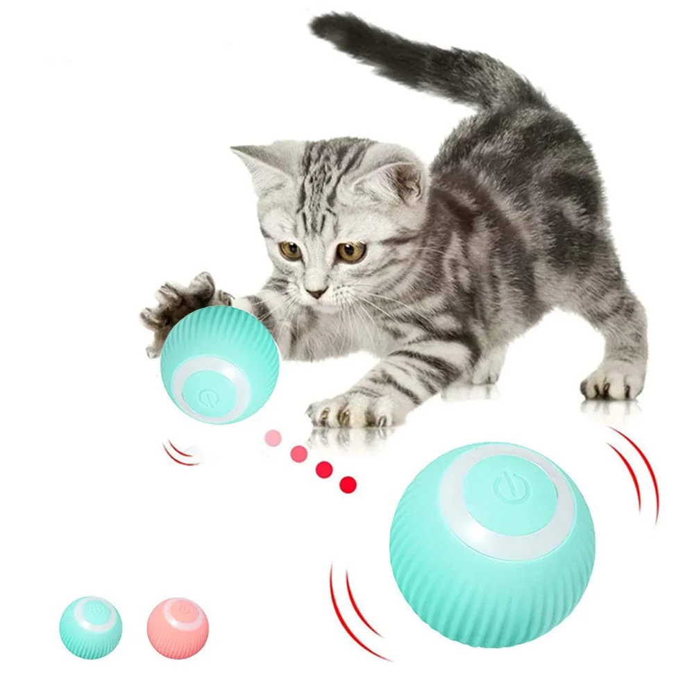 

Smart Cat Toys Electric Cat Ball Automatic Rolling Ball Cat Interactive Toys Training Self-moving Kitten Toys for Indoor Playing