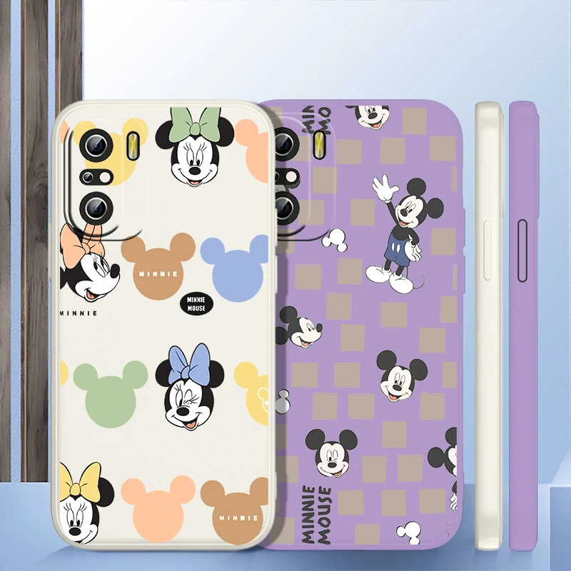 

Disney handsome Mickey Phone Case For Xiaomi Redmi K50 K40 10X 10 9T 9AT 9A 9C 9 8A 8 7 6A 5A Pro Liquid Rope Funda Cover Soft