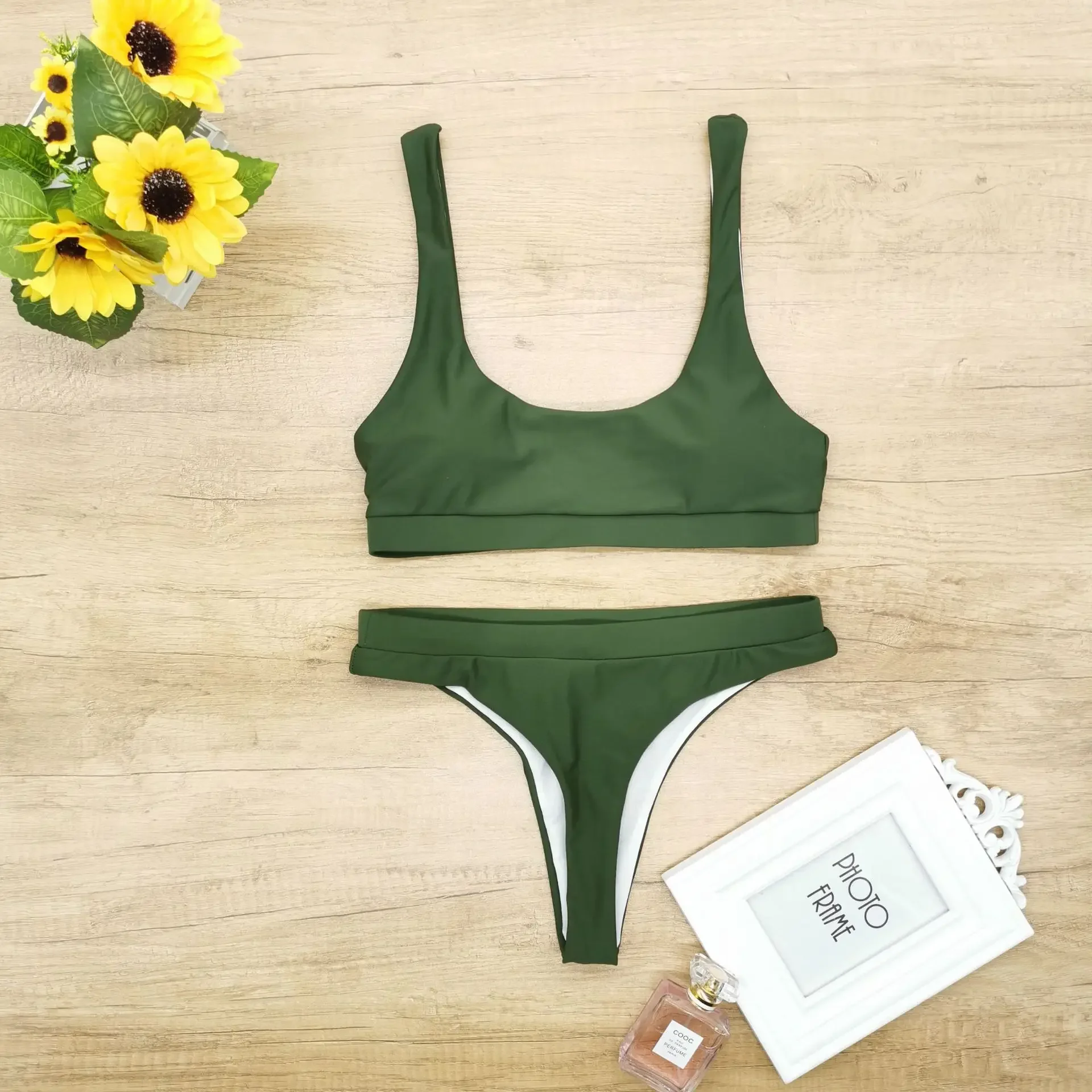 2022 купальные костюмы с высокой талией сексуальный желтый купальник эффектом