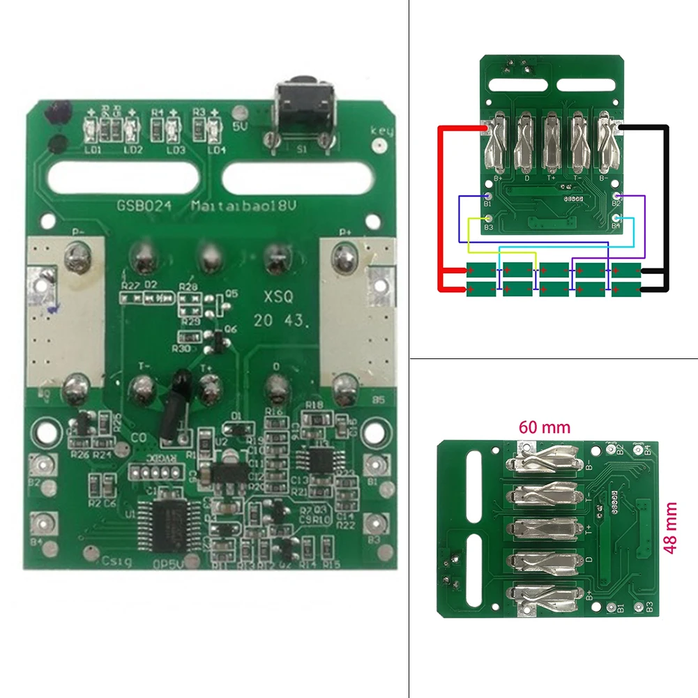 1pc Charging Protection Circuit Board PCB Board For Metabo 18V Lithium Battery Rack Lithium Battery Charging Protection Board