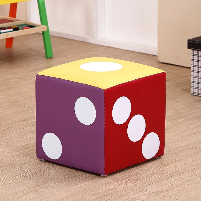 

Children's furniture dice stool simple modern leisure seat test shoe stool sofa soft bag low stool