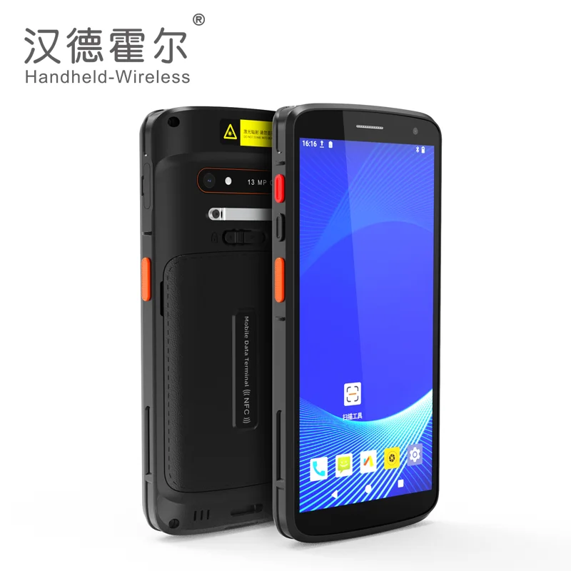 Фото Сканер штрих-кодов Android IP67, 5050 мАч, портативный, защищенный, 14/15 PDA, 4G Wi-Fi, считыватель данных RFID, 1D 2D/QR-сканер, 6 дюймов, 256 МБ №4