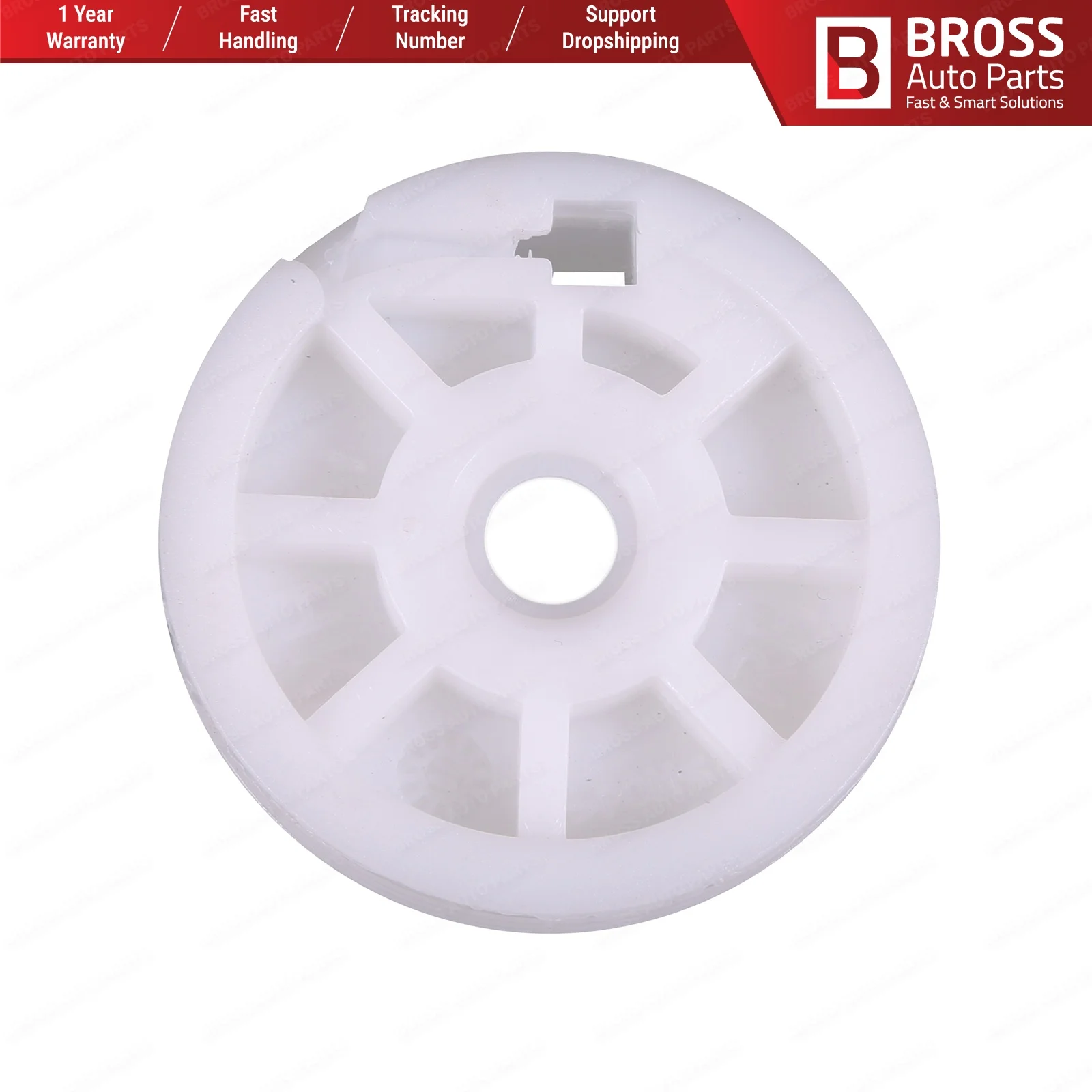 Bross Auto Parts BWR390 Electrical Power Window Regulator Wheel Pulley Front or Rear Left Door 51892561 for Fiat Linea |