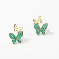new 2022 korean fashion petite animal butterfly stud earrings multicolor jewelry for women girl jewelry gifts
