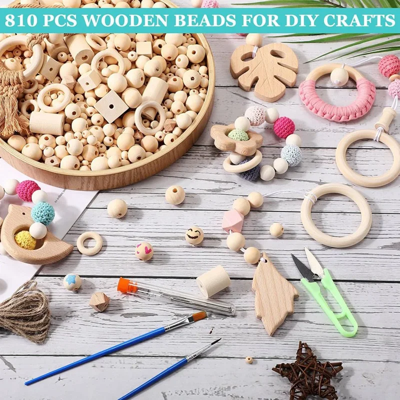 Деревянные бусины незавершенные петли из натурального дерева многоугольные