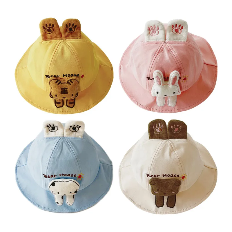 

Bear Tiger children pot hat cartoon children hat baby fisherman hat beach sun hat newborn baby accessories toddler winter hat