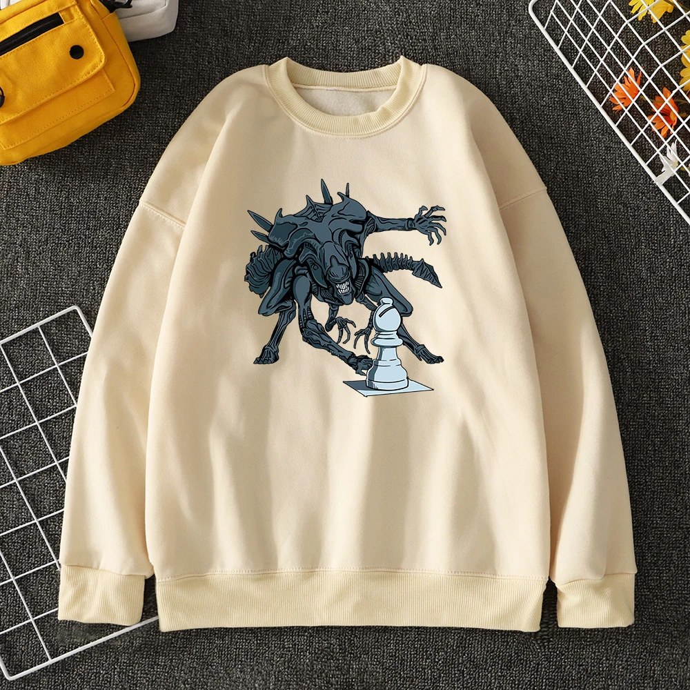 

Race Creatures In The Alien Movie Universe Mens Hooded Harajuku Comfortable Hoodies Fashion Soft Top Kpop Loose Sweatshirts Men