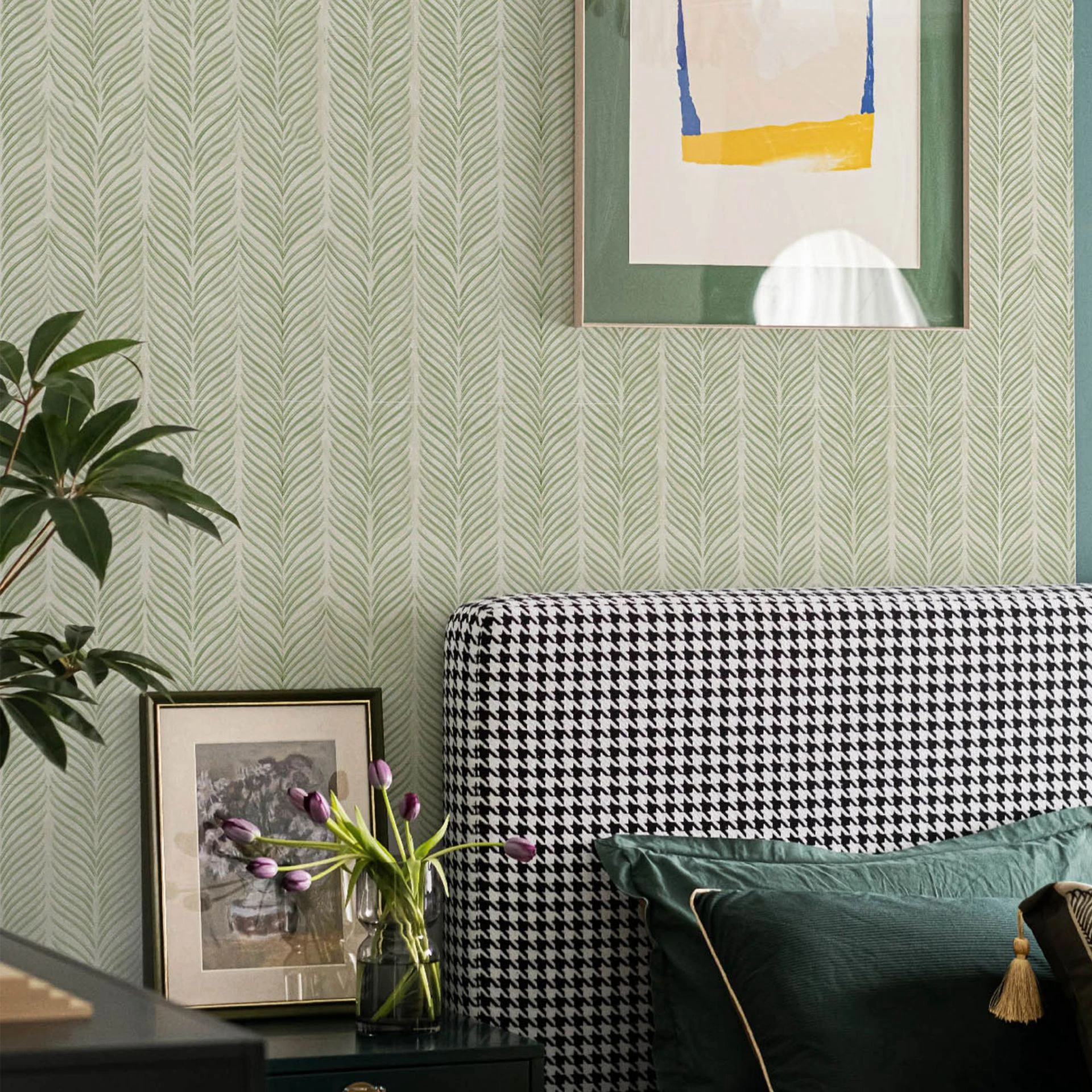 Обои виниловые самоклеящиеся в полоску обои виде елочки современном стиле для