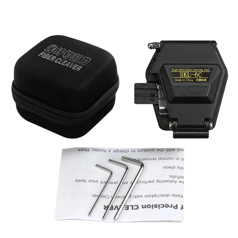 Fiber Cleaver SKL-6C Cable Cutting Knife FTTH Fiber Optic Knife Tools Cutter High Precision Cleaver 16 Point Blade