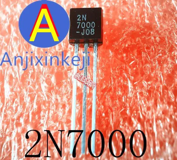 

10 шт., 100% оригинальный новый 2N7000 7000 TO-92