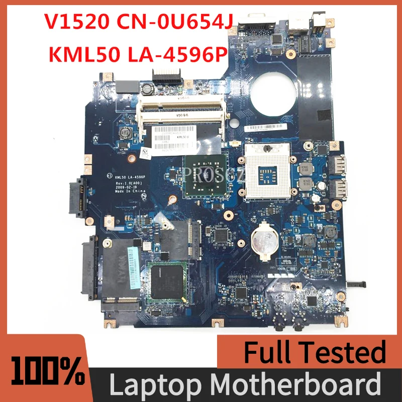 CN-0U654J 0U654J U654J High Quality For DELL Vostro 1520 V1520 Laptop Motherboard KML50 LA-4596P GM45 DDR2 100% Full Tested OK