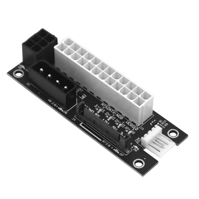 

3 Interfaces Dual Power Start Card 24 Pin to 4Pin/6Pin/SATA Molex Dual PSU Power Supply Sync Adapter Card ATX Add2Psu