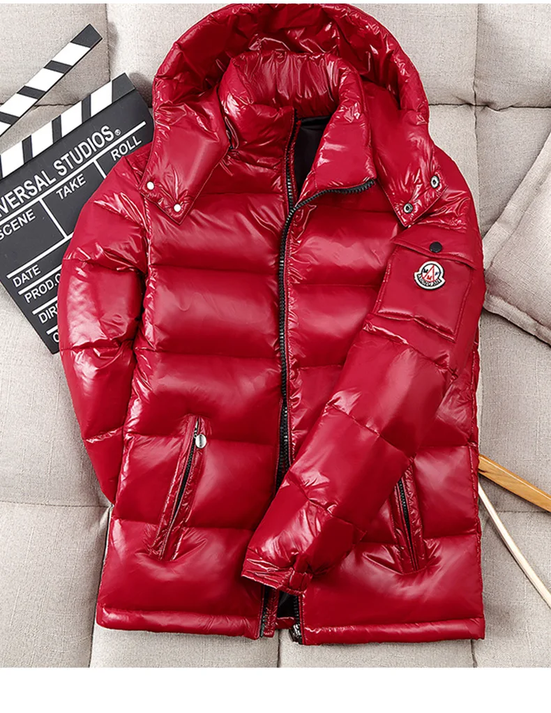 Hat Detachable Men's White Duck Down Jacket Warm Hooded Thick Puffer Jacket Coat Male Casual Overcoat Thermal Winter Parka Women