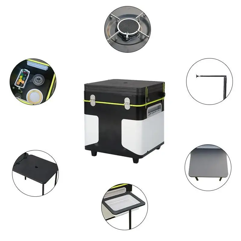 

2023 New Style Mobile Kitchenette Outdoor Camping furniture Portable Integrated Cooktop portable mobile kitchenette