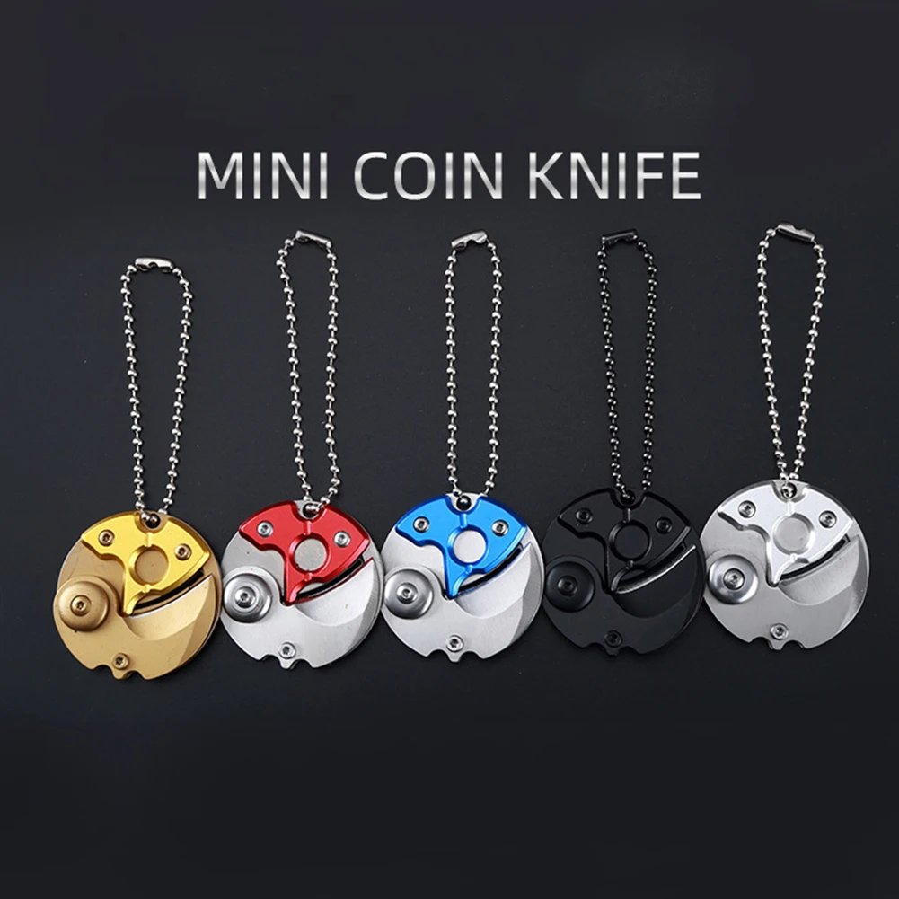 

Mini Portable Folding Blade Cutter Keychain Parcel Box Opener Multifunctional Self Defense EDC Tools Outdoor Pocket Tool