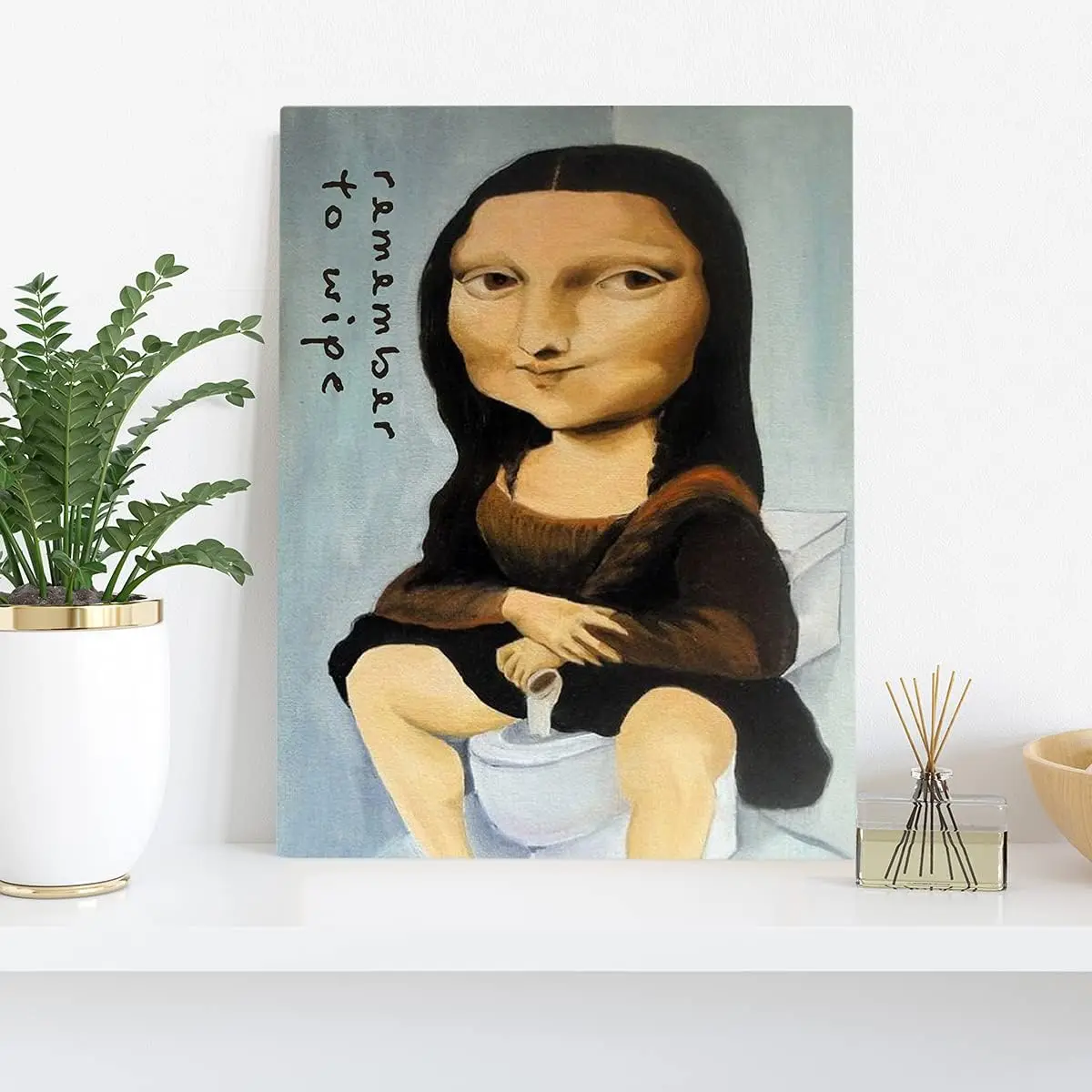 Broom Cnvs Wll rt Frmed Funny Remember to Wpe Плакат для спальни Sgns Prnt Pntng Pcture Modern Home Decorton 12x15