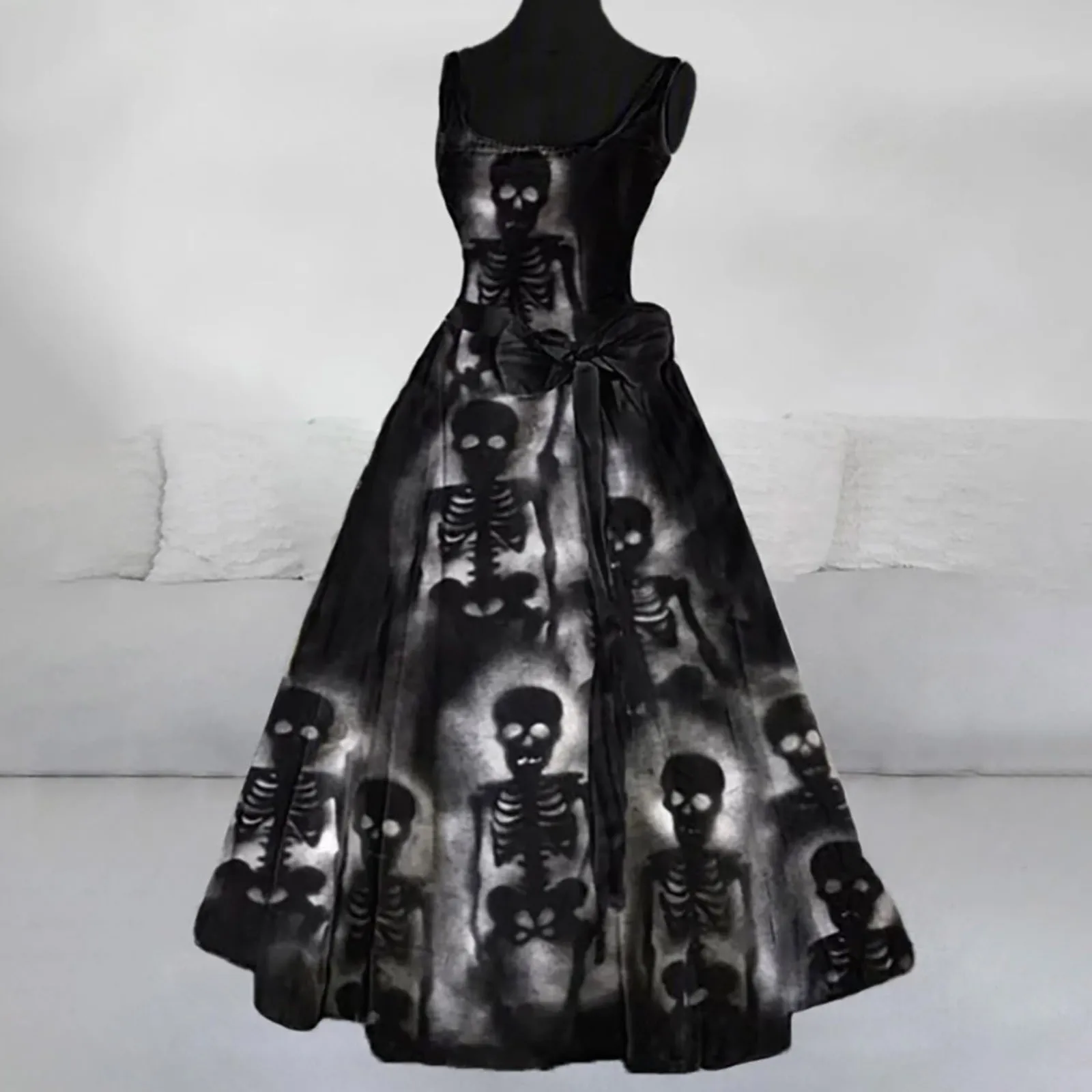 Красный готический костюм ужасов с кровью и призраком на Хэллоуин тыквы 3D