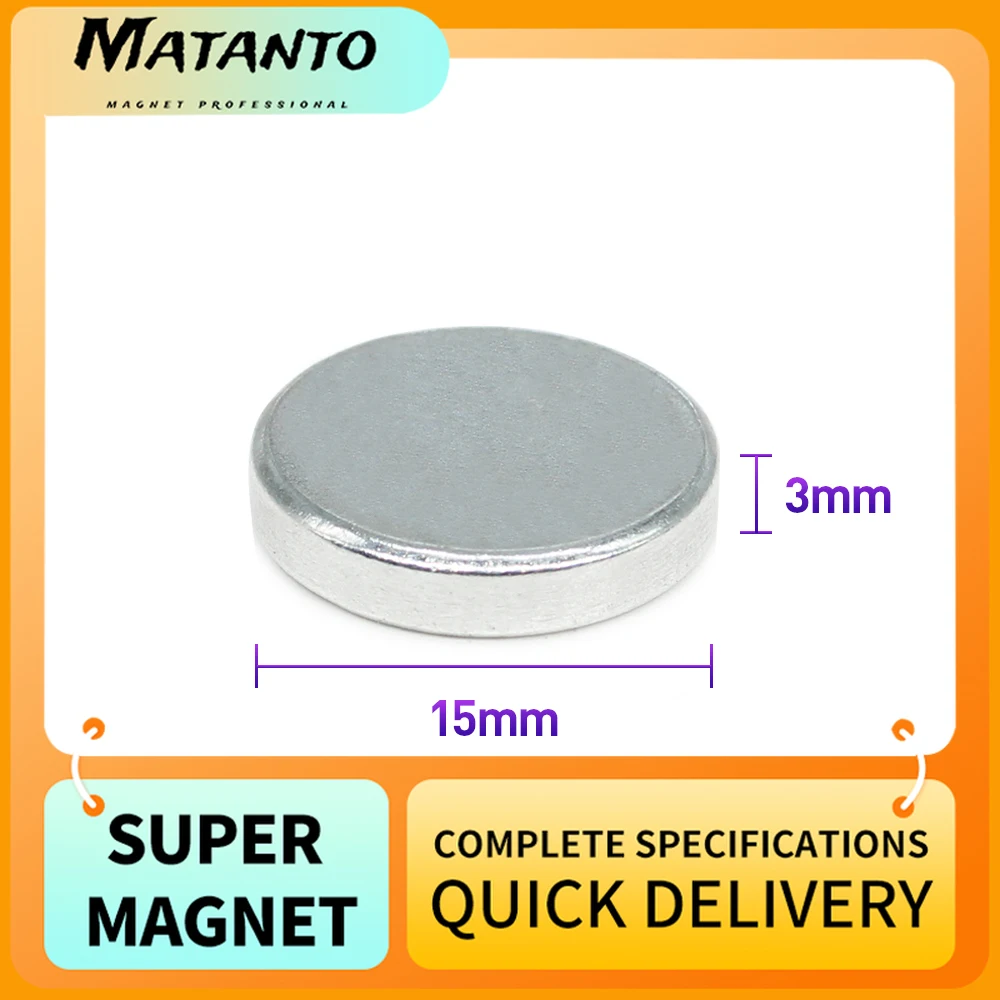 

5/10/20/50/100PCS 15x3 Disc Rare Earth Magnet 15mm x 3mm Bulk Round Magnetic Magnet 15x3mm Strong Neodymium Magnets 15*3 mm