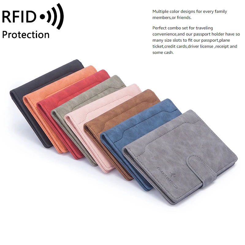 Passport Holder Cover Wallet RFID Blocking PU Leather Card Case Travel Accessories for Women Slim Waterproof Travel Wallet Case