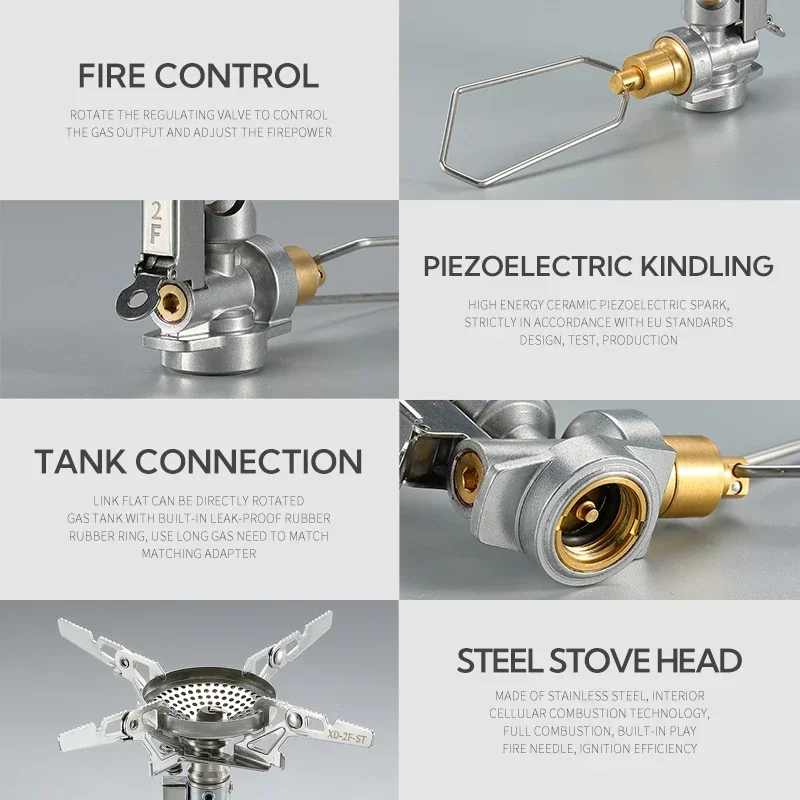 Портативная походная плита с регулятором давления мини-бутановая газовая