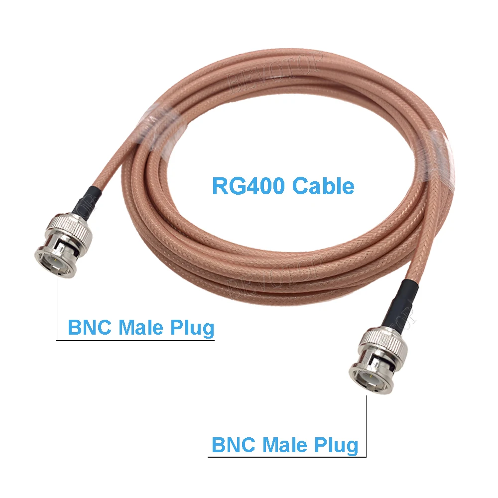 

Кабель RG400 с двойным экранированием, штекер BNC на штекер BNC, перемычка с низкими потерями, 50–3, 50 Ом, RF-коаксиальный кабель, перемычка BEVOTOP