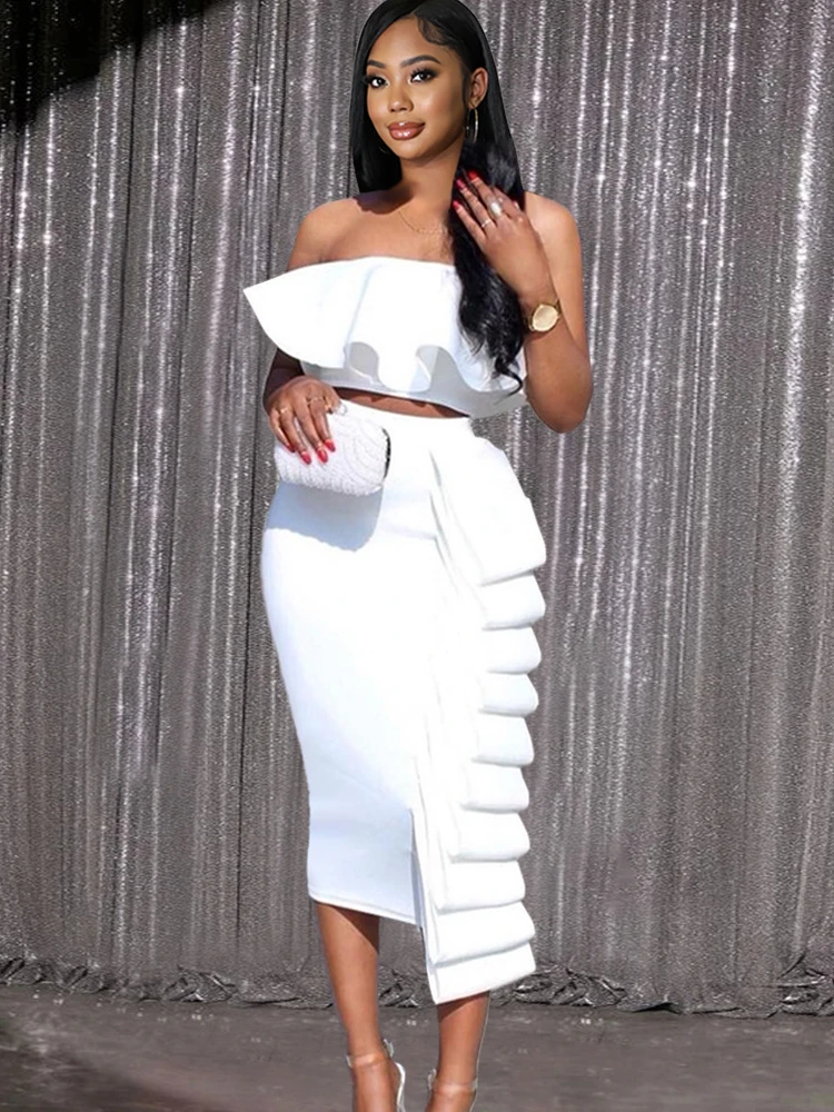 Skirt Evening Classy Celebrate Occasion Event Set Summer New