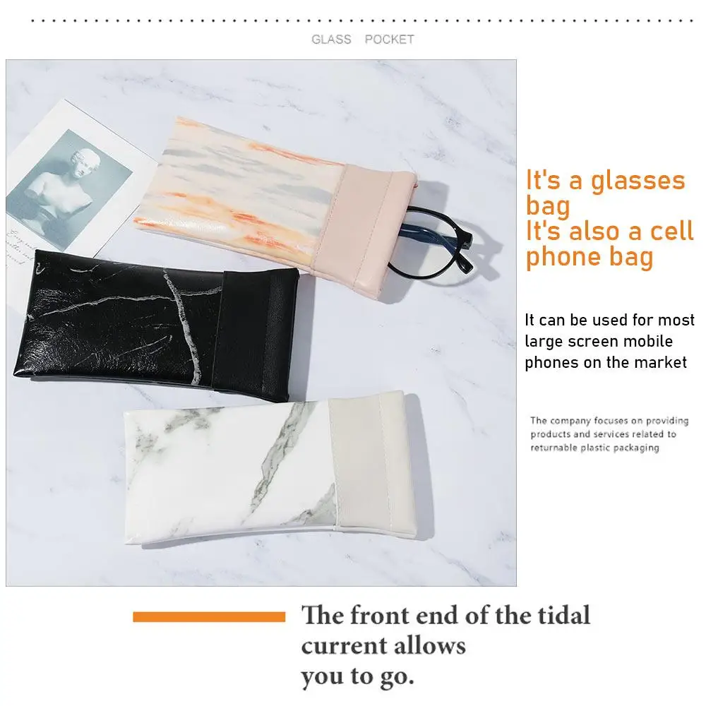 

Fashion Portable Storage PU Leather Nearsighted Eyewear Protector Reading Glasses Pouch Sunglasses Case Glasses Bag