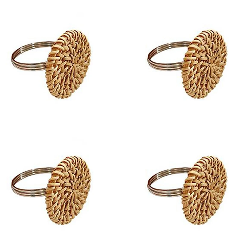 

Круглые Кольца из ротанга для салфеток, Винтажное кольцо для салфеток для стола, кольца ручной работы из ротанга, держатель для свадьбы, дек...