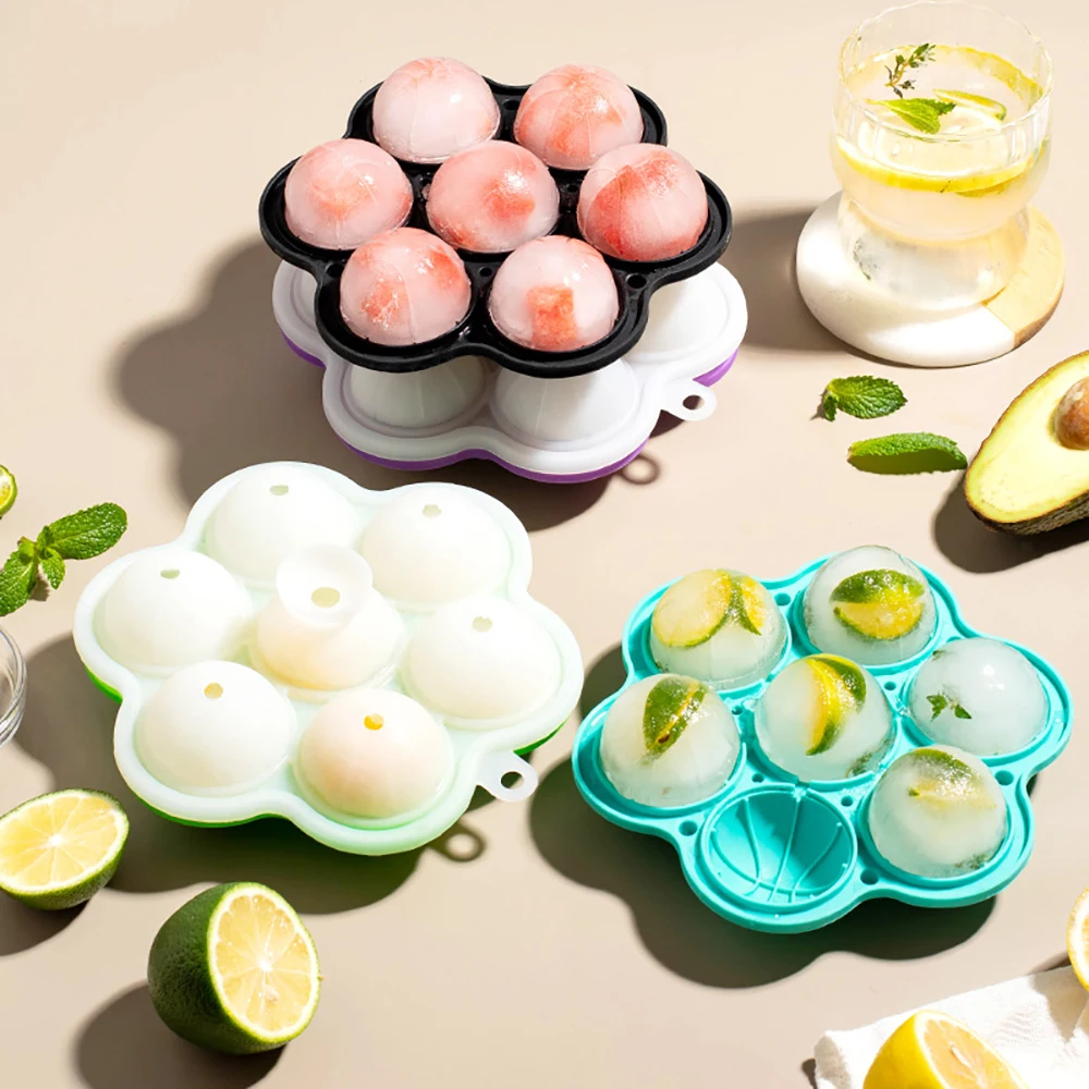 Форма сферическая силиконовая для хоккея креативная форма с 7 ячейками дома