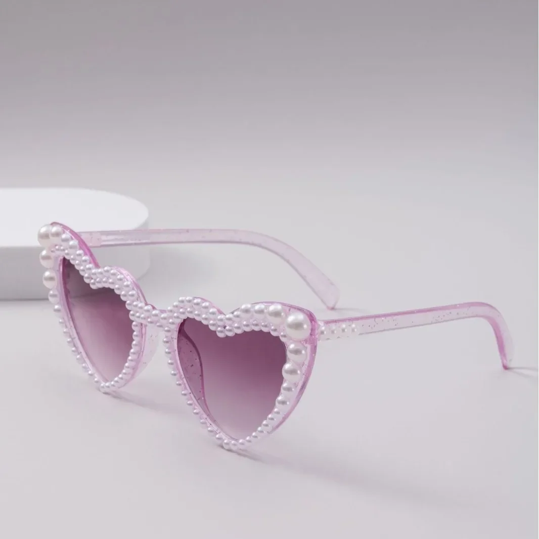 Новые модные жемчужные солнцезащитные очки для женщин вечерние линзы в форме