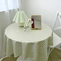 korean style tablecloth plaid table cloth rectangle dining desk cover photo background cloth beach picnic blanket mat home decor