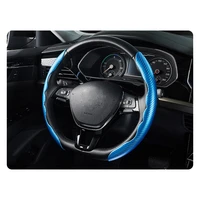 carbon fiber car steering wheel cover non slip sports for kia rio 2 3 4 x line kombi sedan k2 k3 k4 k5 kx1 kx3 kx5 sportage
