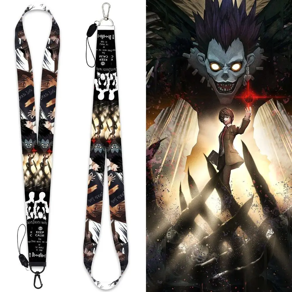 

Yagami Light Keychain Death Note Anime Trinkets Accessories Ryuk Phone Chain Id Card Bag Lanyard Cartoon Women Jewelry Men Gift