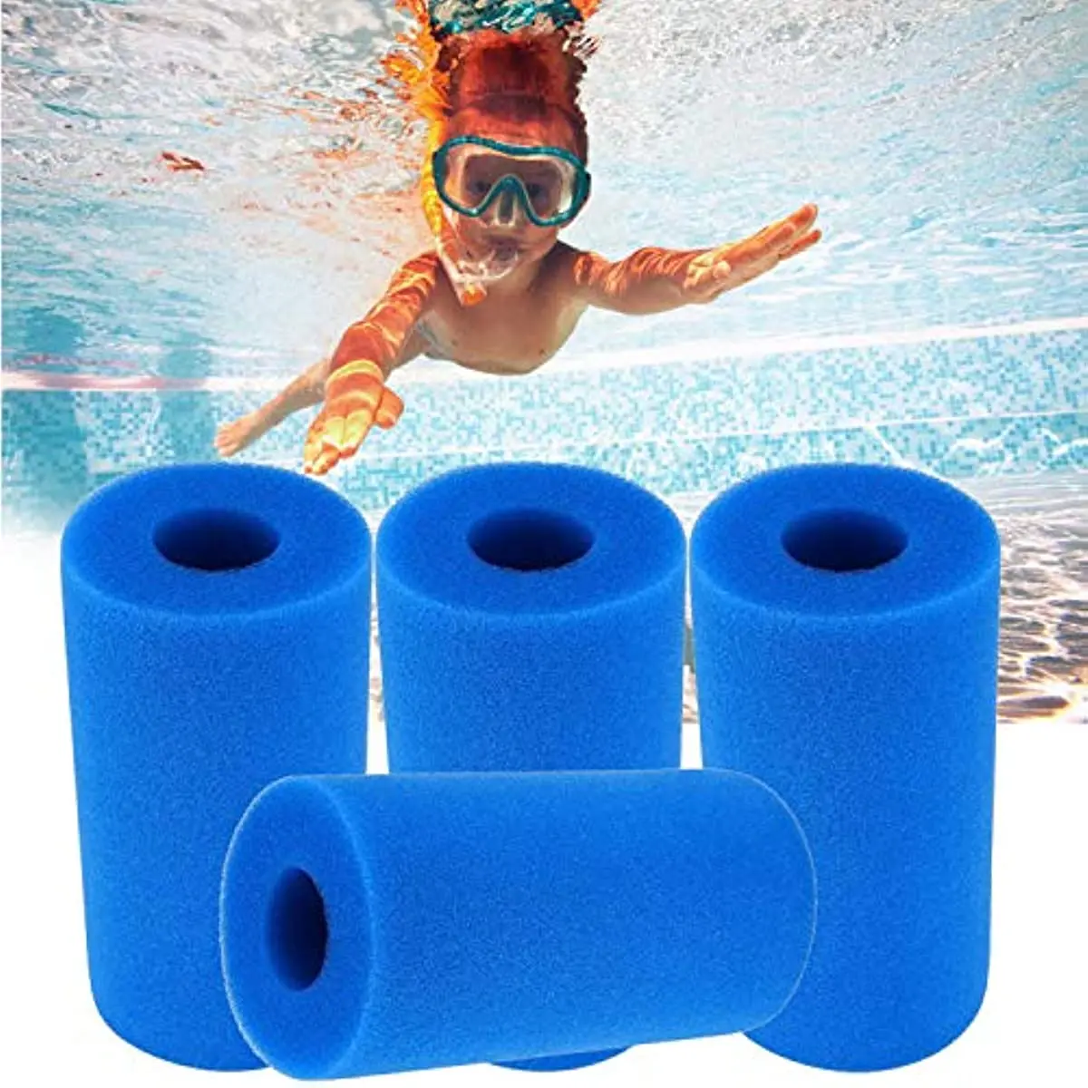 

4 Type Replacement Filter Intex Pool Filter Pool Pieces Foam Cartridge, Washable Cartridge Type And Reusable Sponge