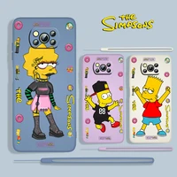 the simpsons cool for xiaomi poco x3 nfc f3 gt m4 m3 m2 pro c3 x2 11 ultra 5g silicone liquid rope phone case fundas capa cover