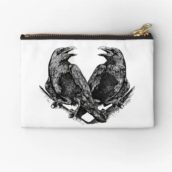 

Карманы на молнии для мужчин и женщин Odins Ravens Huginn и Munin