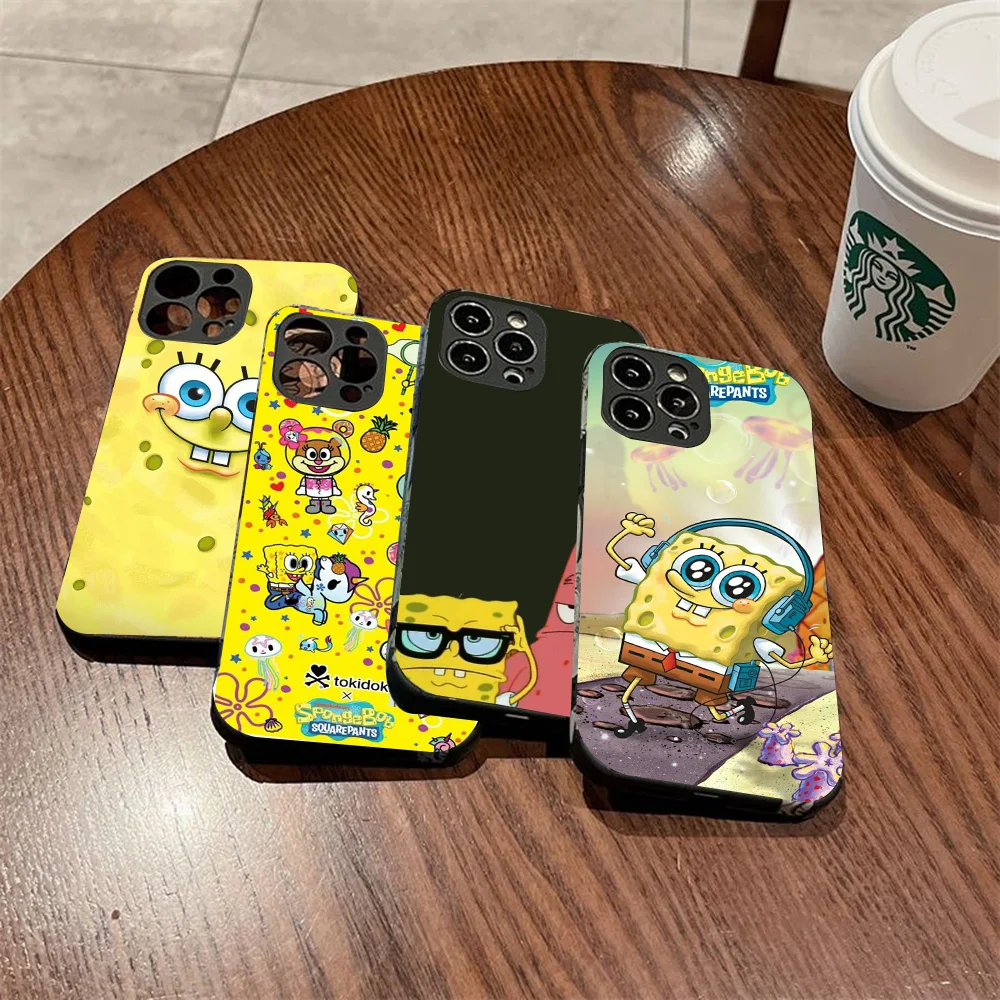 WRB-31 Черный гибкий чехол из ТПУ SquarePants для OPPO A73 74 76 77 78 80 83 93 96 94 F15 Find X3 X5 Pro Neo