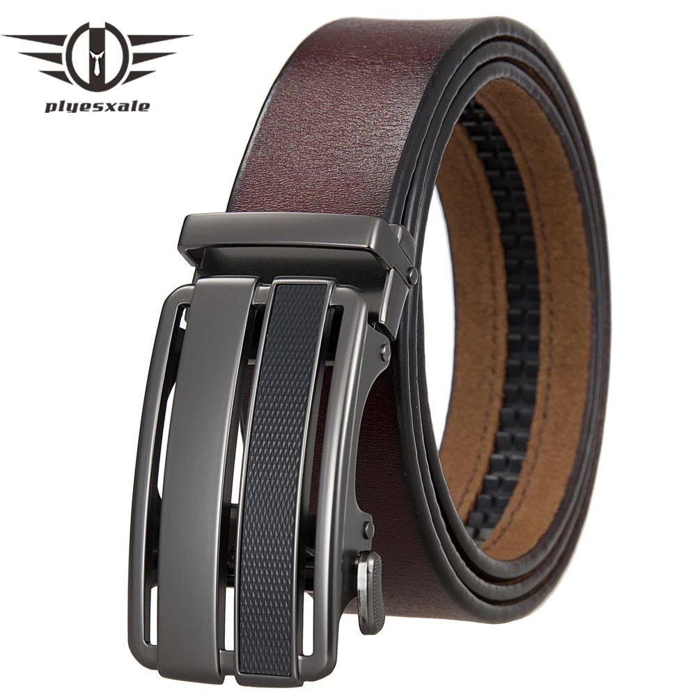 

Plyesxale Fashion Automatic Buckle Men's Belt Business Style Designer Belt Casual Male Durable Suit Pants Waistband 130cm B969