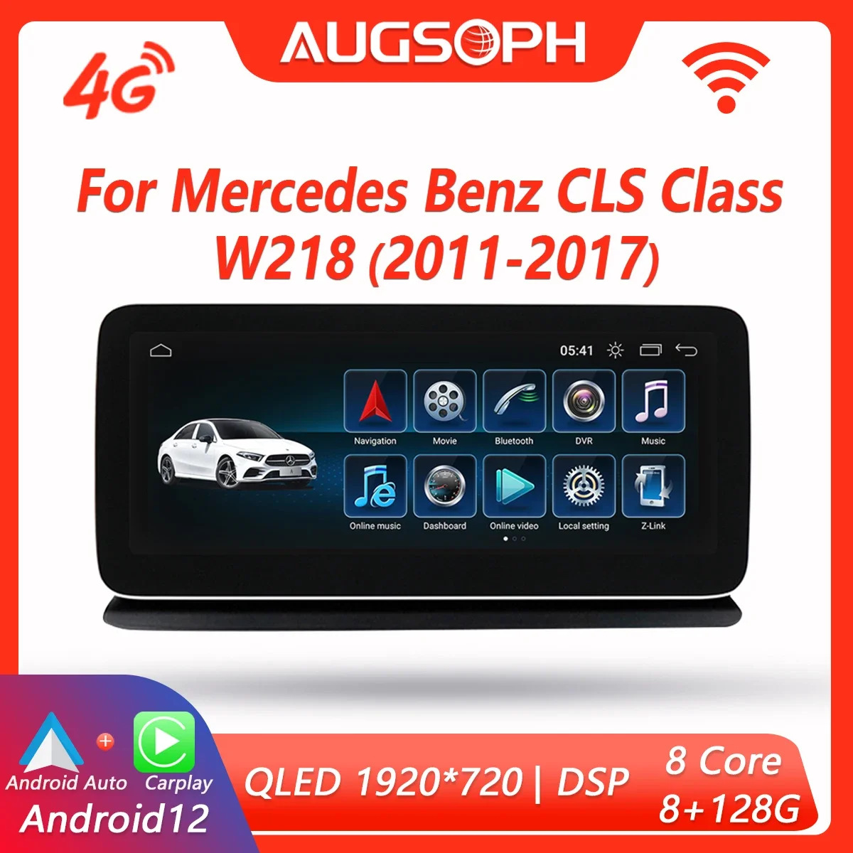 

Автомагнитола на Android 12 для Mercedes Benz CLS Class W218 2011-2017, 12,3 дюйма, QLED, 8 ядер, мультимедиа, стерео с 4G Carplay и GPS