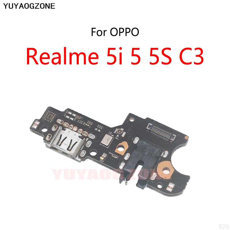 

10 шт./партия для OPPO Realme 5i 5 5S C3 USB зарядная док-станция разъем гибкий кабель Модуль зарядной платы