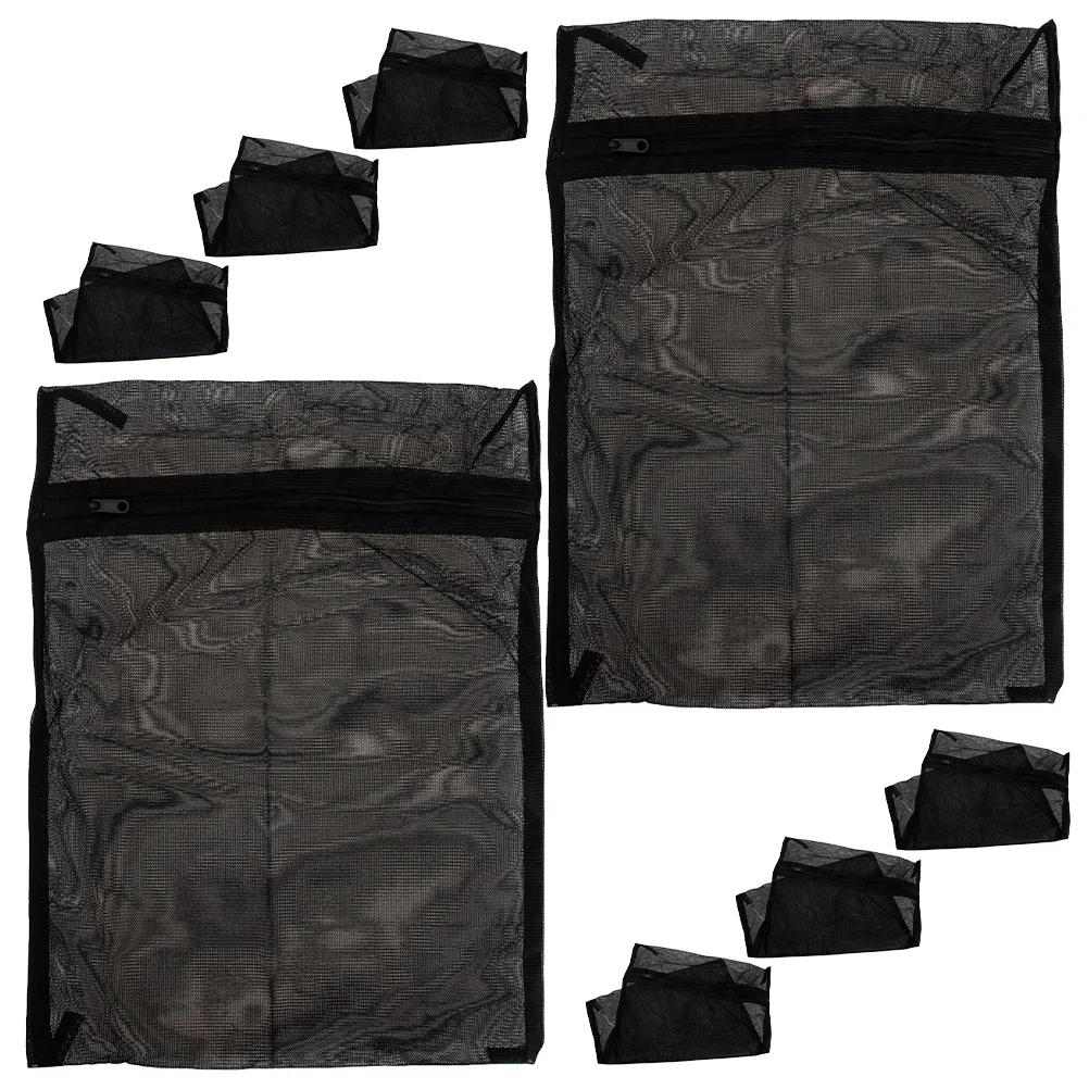 

8 Pcs Delicate Laundry Bag Black Mesh Bags Delicates Wash Washing Machine Garment Travel