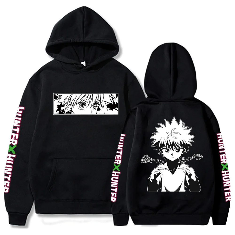 

Anime Hoodie Killua Pullovers Tops Long Sleeves Hip Hop Man Woman Streetwear