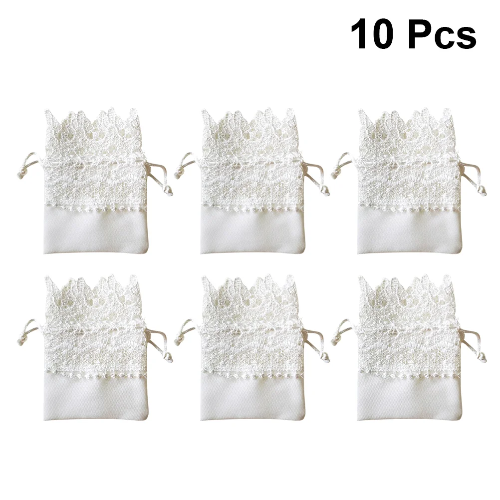 

10 Pcs Chrismas Gift Bags Gift Pouches Small Jewelry Bags Small Gift Bag Gift Drawstring Bag Lace Gift Bags Bride